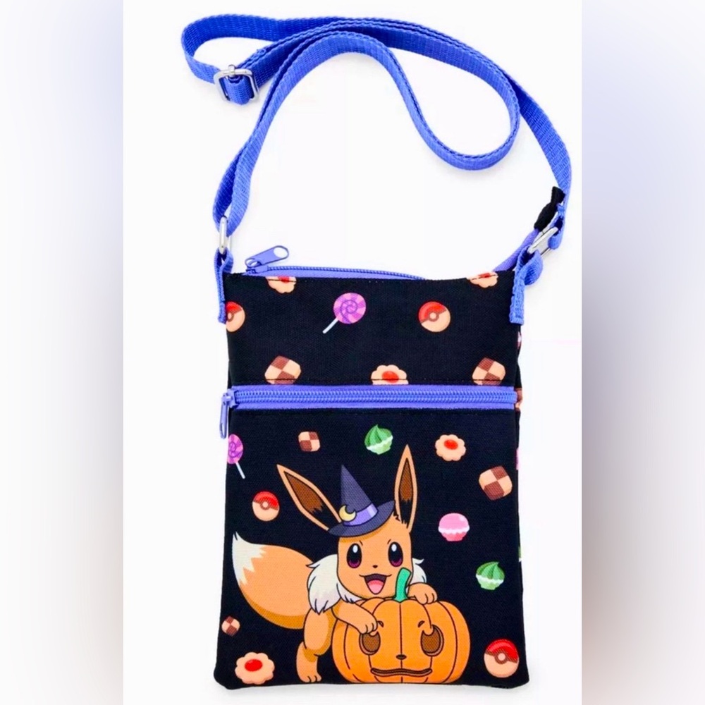 Pokemon Halloween Eevee Passport Crossbody Bag